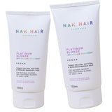 Nak Platinum Blonde Anti-Yellow Treatment Tones, Softens & Repairs 150ml x 2 Nak - On Line Hair Depot