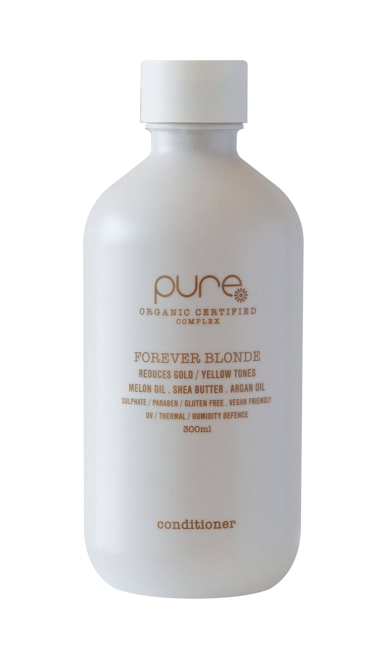 Pure Forever Blonde Conditioner 300ml Reduces Gold/Yellow Tones - On Line Hair Depot