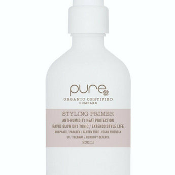 Pure Styling Primer 200ml Anti Humidity Heat Protection Rapid Blow Dry Tonic Pure Hair Care - On Line Hair Depot