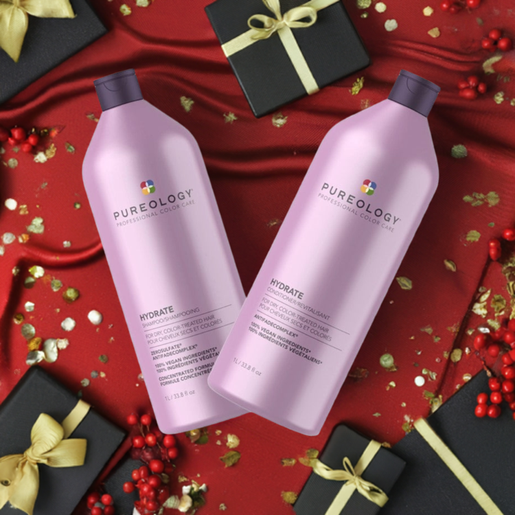 Pureology Hydrate 1lt Duo hydrates normal to thick dry, color-treated hair. - On Line Hair Depot