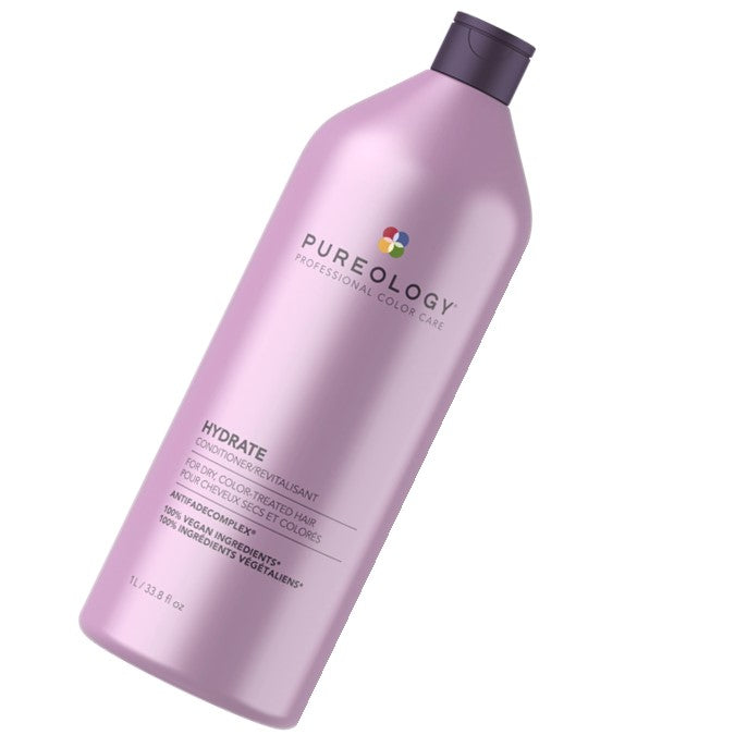 Pureology Hydrate Conditioner 1lt nourishes normal to thick dry, color-treated hair - On Line Hair Depot