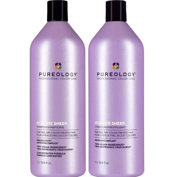 Pureology Hydrate Sheer 1lt Duo hydrates fine dry, color-treated hair - On Line Hair Depot