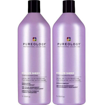 Pureology Hydrate Sheer Shampoo and Conditioner 1000 ml Duo Pureology - On Line Hair Depot