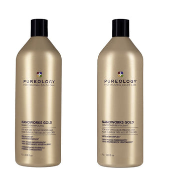 Pureology Nanoworks Gold Shampoo and Conditioner 1000ml Duo Pureology - On Line Hair Depot