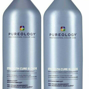 Pureology Strength Cure Blonde 1lt Duo purple tones Blonde & strengthens - On Line Hair Depot