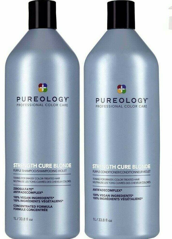 Pureology Strength Cure Blonde 1lt Duo purple tones Blonde & strengthens - On Line Hair Depot