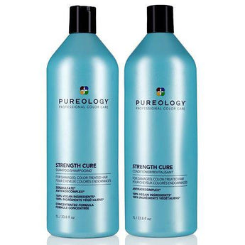 Pureology Strength Cure 1lt Duo fortifies & repair damaged, color-treated hair. - On Line Hair Depot