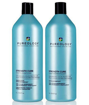 Pureology Strength Cure Shampoo and Conditioner 1000ml each Pureology - On Line Hair Depot