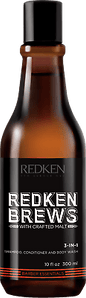 Redken BREWS 3 - In - 1  Shampoo Condition Body Wash Multi Purpose 1 x 300ml - On Line Hair Depot