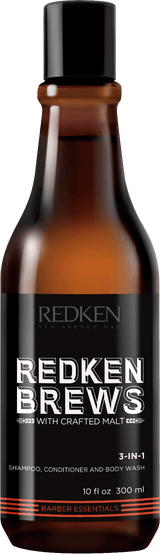 Redken BREWS 3 - In - 1  Shampoo Condition Body Wash Multi Purpose 1 x 300ml Redken 5th Avenue NYC - On Line Hair Depot