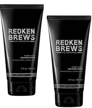 Redken Brews For Men - Men Work Hard Molding Paste Maximum Control 150ml DUO Pack Redken 5th Avenue NYC - On Line Hair Depot