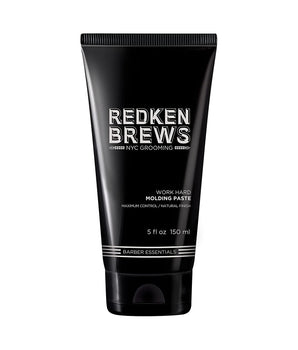 Redken Brews Work Hard Molding Paste Maximum Control/Natural Finish 150ml Redken 5th Avenue NYC - On Line Hair Depot