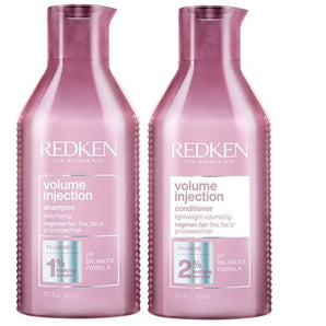 Redken Volume Injection Lifting Shampoo and Conditioner Duo for fine or flat hair in need of volume or lift Redken 5th Avenue NYC - On Line Hair Depot