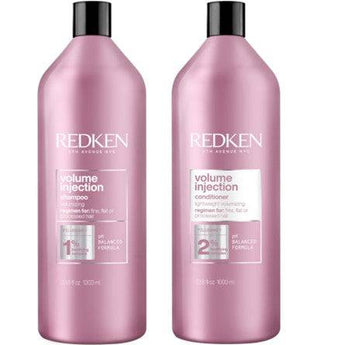 Redken Volume Injection Shampoo and Conditioner 1lt Duo Pack for fine or flat hair in need of volume or lift Redken 5th Avenue NYC - On Line Hair Depot