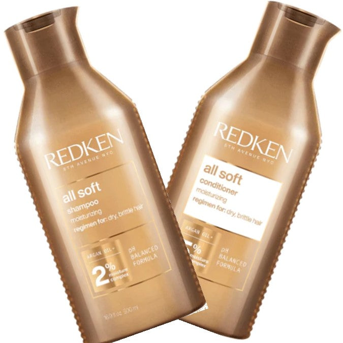 Redken All Soft Shampoo & Conditioner 300ml Duo Hair in Need of Moisture - On Line Hair Depot