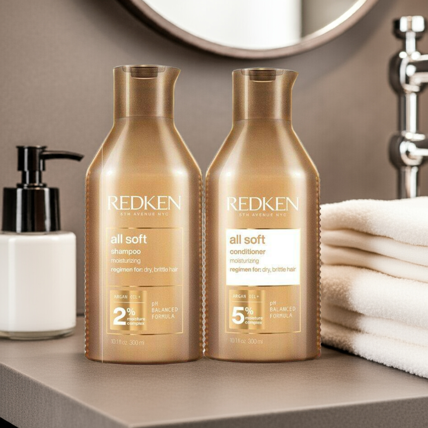 Redken All Soft Shampoo & Conditioner 300ml Duo Hair in Need of Moisture - On Line Hair Depot