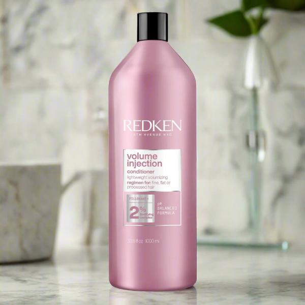 Redken Volume Injection Conditioner 1lt for fine or flat hair in need of volume or lift - On Line Hair Depot