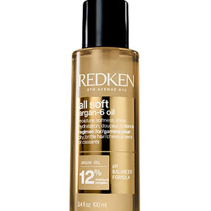 Redken All Soft Argan‑6 Oil is a lightweight, multi‑use leave‑in oil designed to soften, smooth and add shine to dry or brittle hair. Ideal for Australian conditions—where heat styling, sun exposure and dryness can impact hair health—this nourishing oil improves manageability, controls frizz and restores silky softness without weighing hair down.