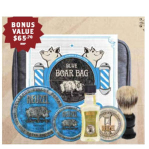 Reuzel Blue Travel Boar Bag Strong Hold High Shine Reuzel - On Line Hair Depot