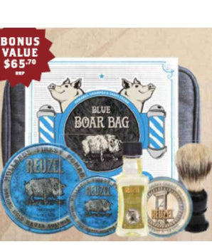 Reuzel Blue Travel Boar Bag Strong Hold High Shine Reuzel - On Line Hair Depot