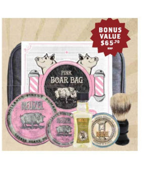 Reuzel Pink Travel Boar Bag grease heavy hold Medium Shine pomade Reuzel - On Line Hair Depot