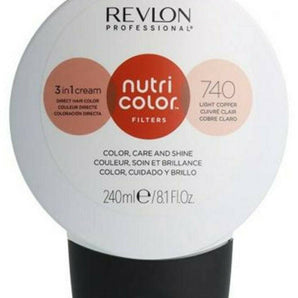 Revlon Professional Nutri Color Creme 3 in 1 Cream #740 Light Copper 240ml Revlon - On Line Hair Depot