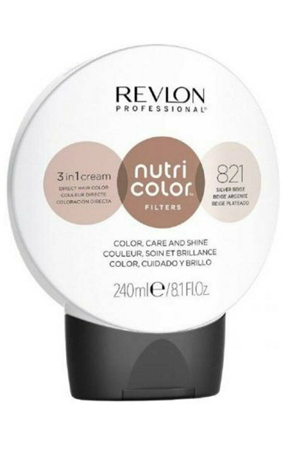 Revlon Professional Nutri Color Creme 3 in 1 Cream #821 Silver Beige 240ml - On Line Hair Depot