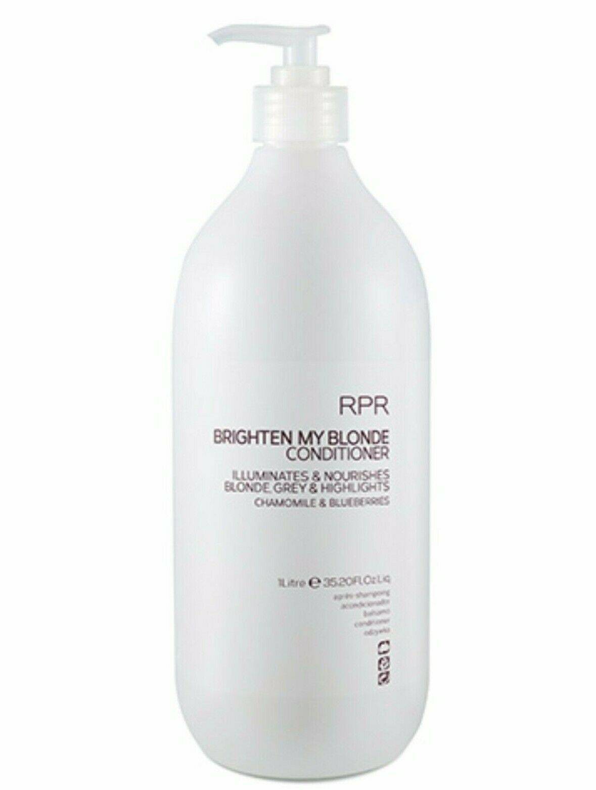 RPR brighten my blonde shampoo and Conditioner 1lt Duo Purple Toning Illuminates Blonde Grey & Highlights - On Line Hair Depot