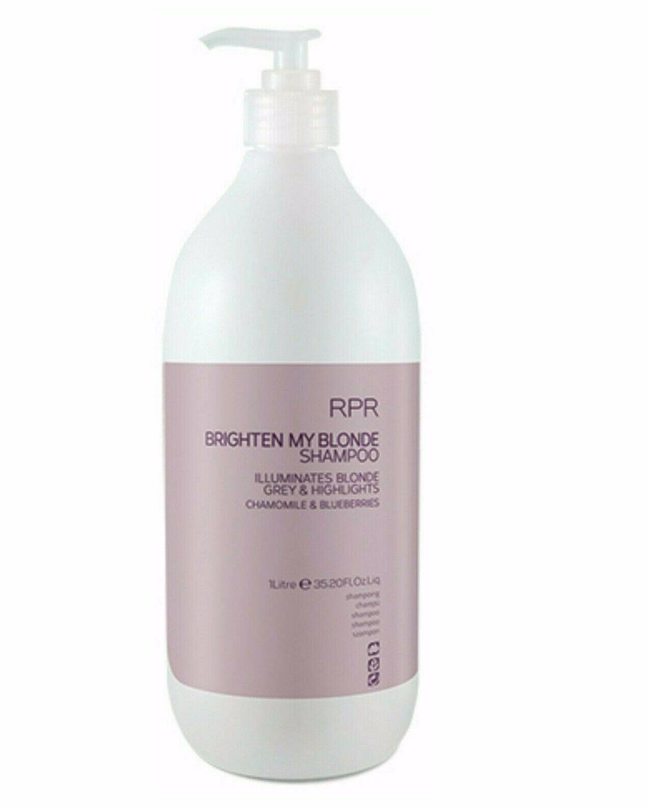 RPR brighten my blonde shampoo and Conditioner 1lt Duo Purple Toning Illuminates Blonde Grey & Highlights - On Line Hair Depot