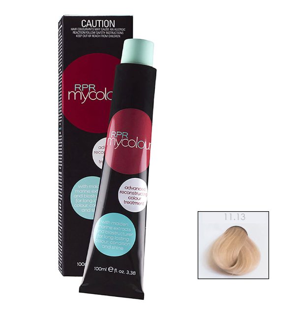 RPR My Colour 11.13 Level 11 Ash Gold  100g tube Mix 1:1.5 - On Line Hair Depot