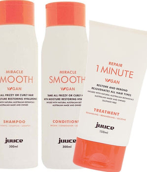 Juuce Miracle Smooth with one minute treatment trio Tame All Frizzy or Curly Hair Juuce Hair Care - On Line Hair Depot