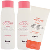 Juuce Radiant Colour - Protect Colour Treated Hair Trio with one minute treatment . Juuce Hair Care - On Line Hair Depot