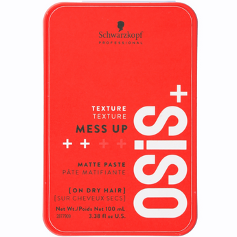 Schwarzkopf Osis+ Mess Up Matte Paste Medium Control 100 ml - On Line Hair Depot
