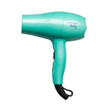 Silver Bullet Baby Travel Hair Dryer - Aqua with Styling Nozzle & Diffuser NEW Silver Bullet - On Line Hair Depot