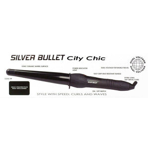 Silver Bullet City Chic Ceramic Conical Curling Iron 19mm - 32mm Large Silver Bullet - On Line Hair Depot