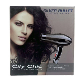 Silver Bullet City Chic Hair Dryer 2000W Black Silver Bullet - On Line Hair Depot
