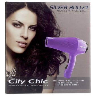 Silver Bullet City Chic Hair Dryer 2000W Violet Silver Bullet - On Line Hair Depot