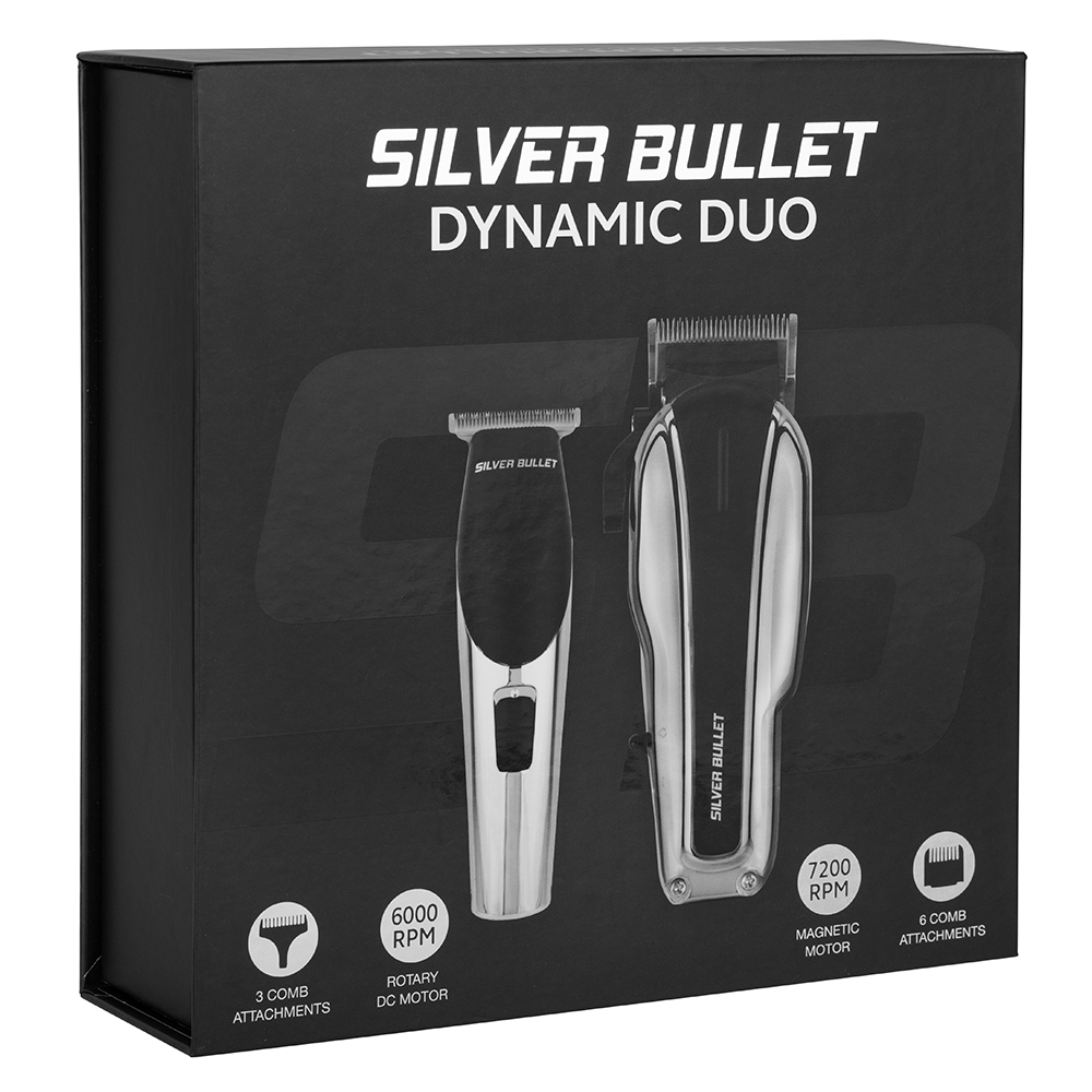 Silver bullet Dynamic Duo Clipper and Trimmer Set - On Line Hair Depot