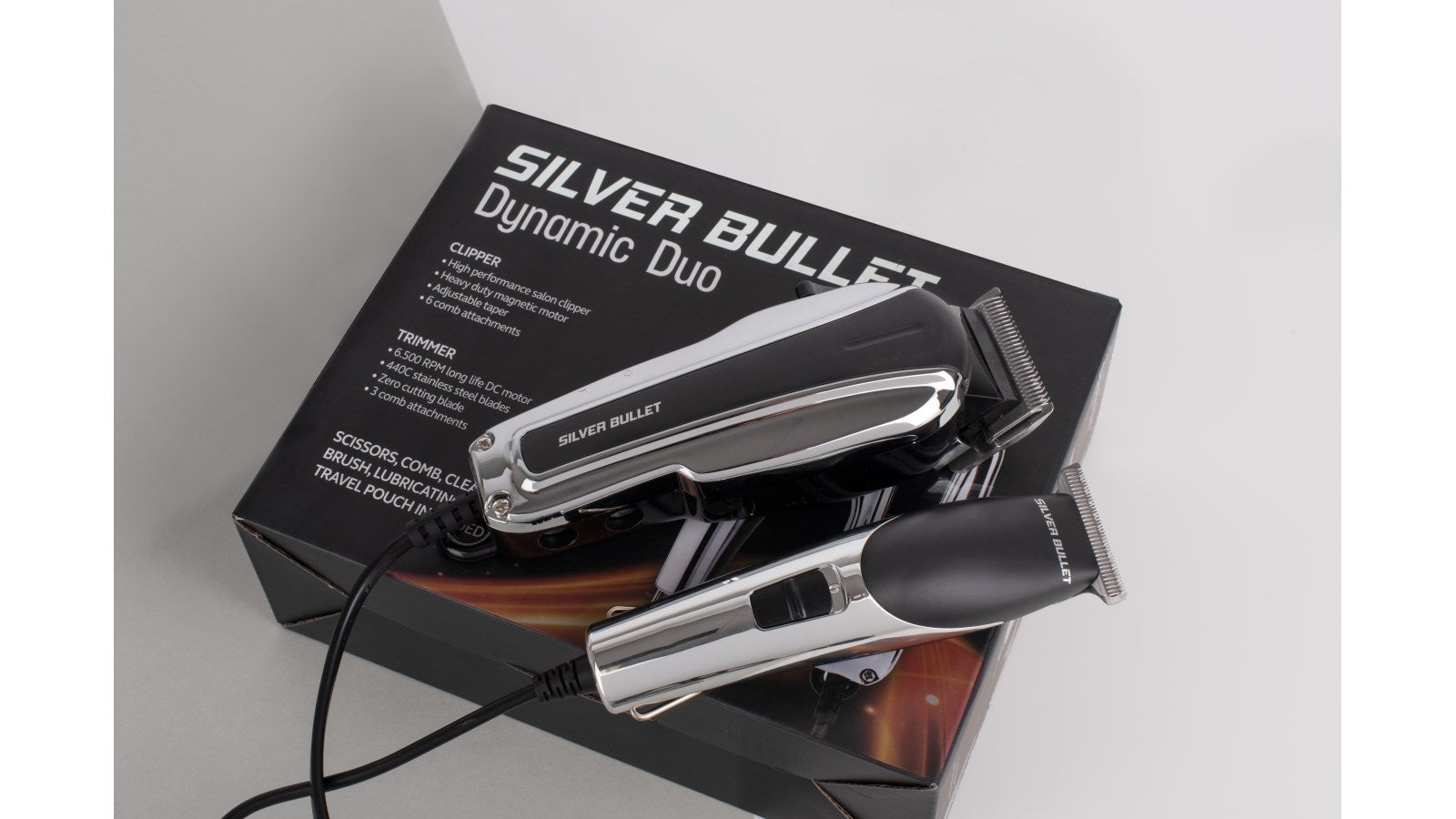 Silver bullet Dynamic Duo Clipper and Trimmer Set - On Line Hair Depot