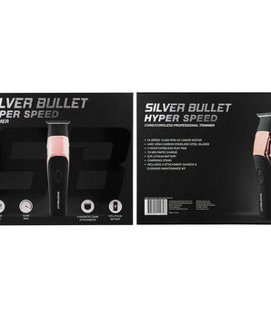 Silver Bullet Hyper Speed Trimmer Rose Gold Cordless  70 min Rapid Charge Silver Bullet - On Line Hair Depot