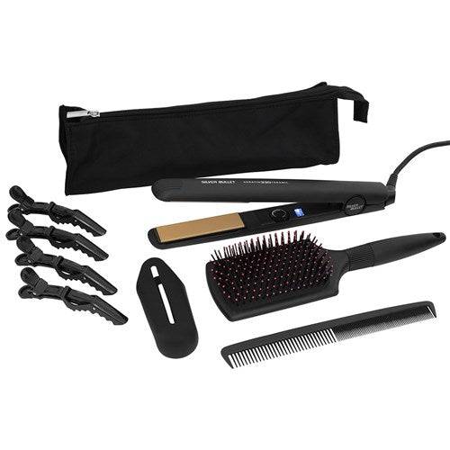 Silver Bullet Keratin 230 Ceramic Plates 25mm Hair Straightener with Bonus Accesories - On Line Hair Depot