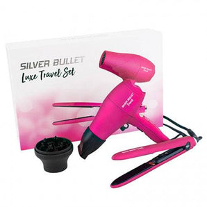 Silver Bullet Luxe Travel Set Dryer and Straightener Pink Silver Bullet - On Line Hair Depot