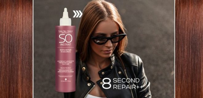  SO Instant. This isn’t your average hair mask. It’s a lightweight, rinse-out liquid mask designed to transform tired, stressed hair into silky, glossy strands in just 8 magical seconds.