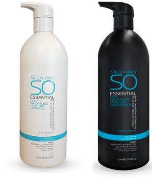 SO Salon Only Essential Daily Shampoo & Conditioner 1lt Duo SO Salon Only - On Line Hair Depot