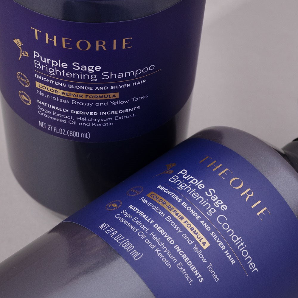 Theorie Purple Sage Brightening Shampoo and Conditioner 800mL Duo - On Line Hair Depot
