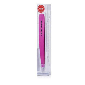 Tweezerman Slant Tweezer - Flamingo Pink - On Line Hair Depot