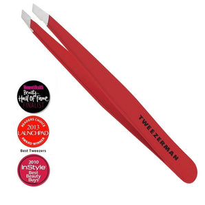 Tweezerman slant tweezer Red - full size - On Line Hair Depot