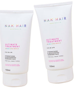 Nak Ultimate Treatment 60 seconds Repair 150ml x 2 Nak - On Line Hair Depot