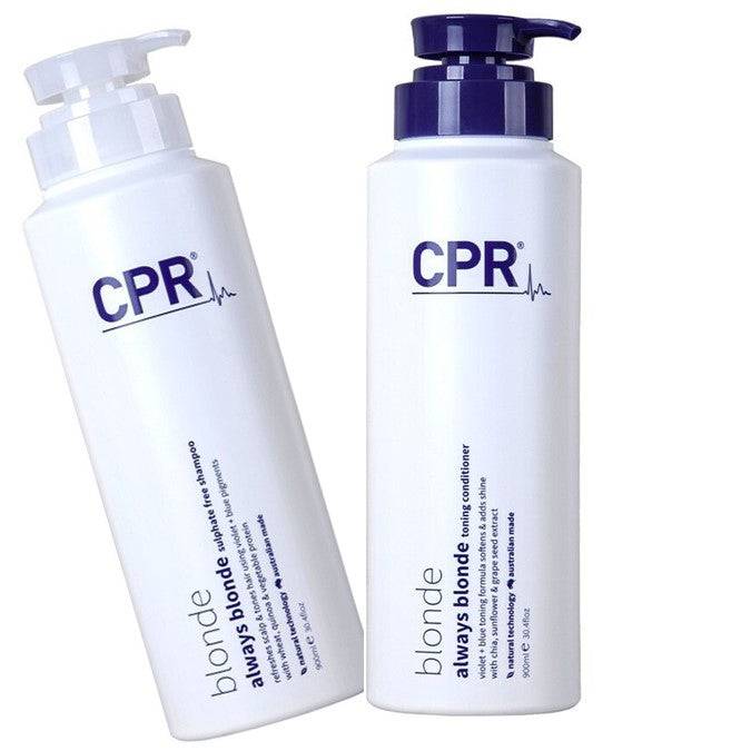 Vitafive CPR Always Blonde Toning Shampoo and Conditioner 900ml Duo - On Line Hair Depot