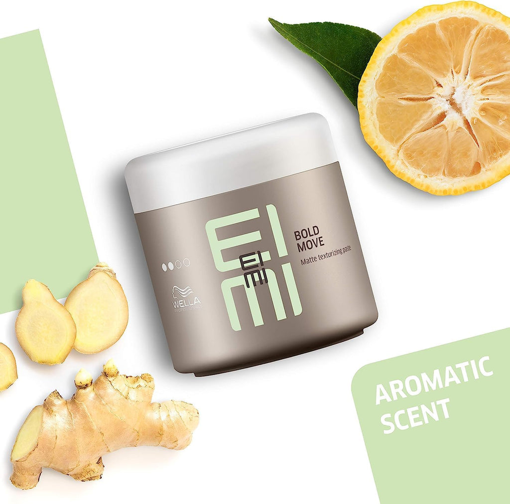 Wella Professional EIMI Bold Move, a premium texturising paste engineered for flexible hold and natural movement. This lightweight pomade delivers a smooth, non-sticky application that resists stiffness, allowing seamless styling with brush, fingers, or comb. Experience extended wear time without compromising hair flexibility, making it ideal for creating dynamic looks that maintain their shape throughout the day.